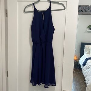 Dark blue mini dress